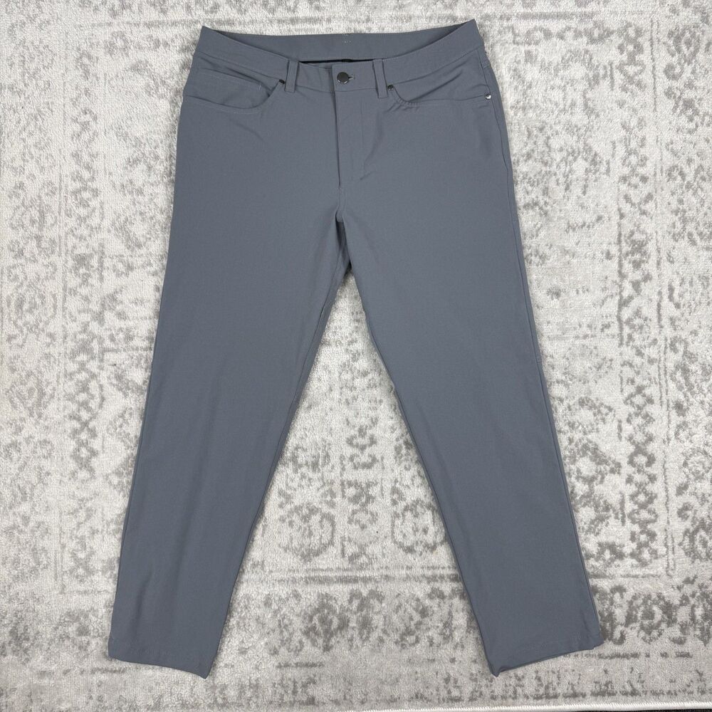 Lululemon ABC Slim-Fit 5 Pocket Pants Warpstreme Gray LM5AQQS Size 33